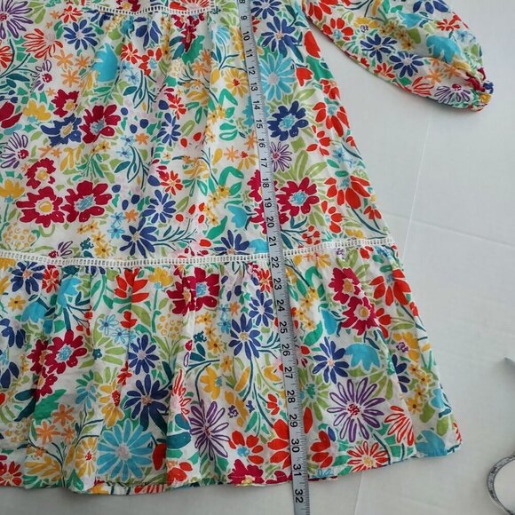 Fate Multi-Color Floral Print Mini Dress Size Small - Picture 3 of 7